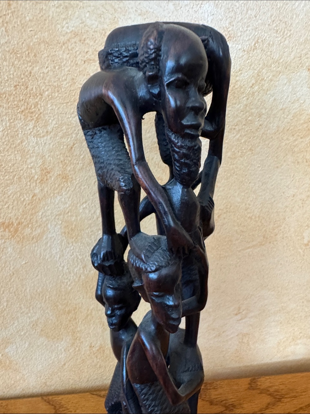 African Ebony Wood Sculpture-Tree of Life-Makonde Tribe - Picture 6 of 15